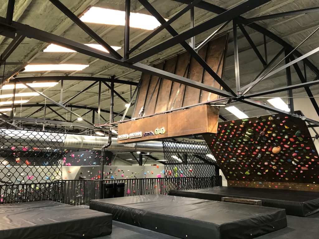 Terra Firma has multiple climbing walls, free weights and ropes, and a yoga studio.