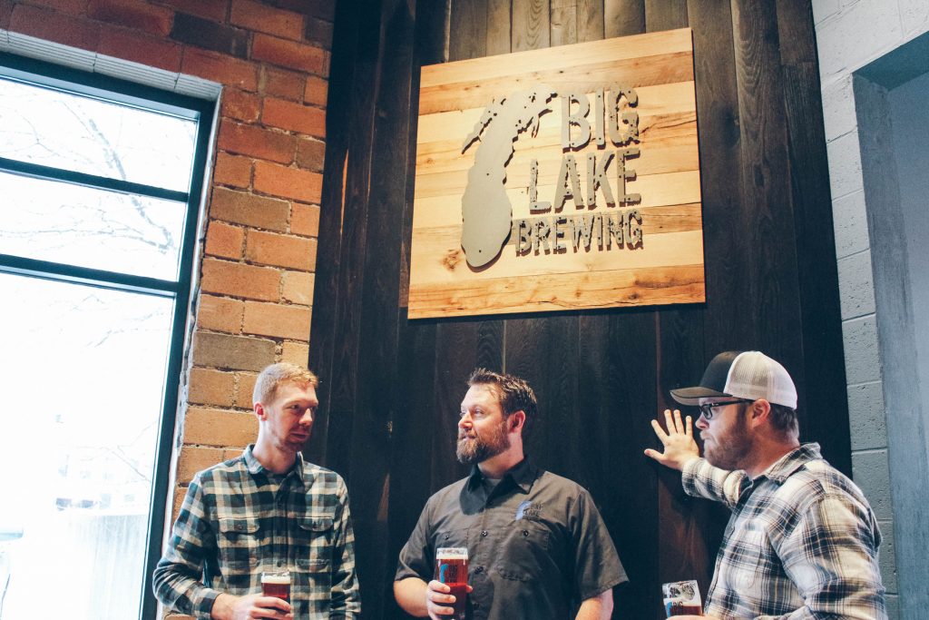 Owners Travis Prueter, Nicholas Winsemius and Gregory MacKeller founded Big Lake Brewing four years ago.
