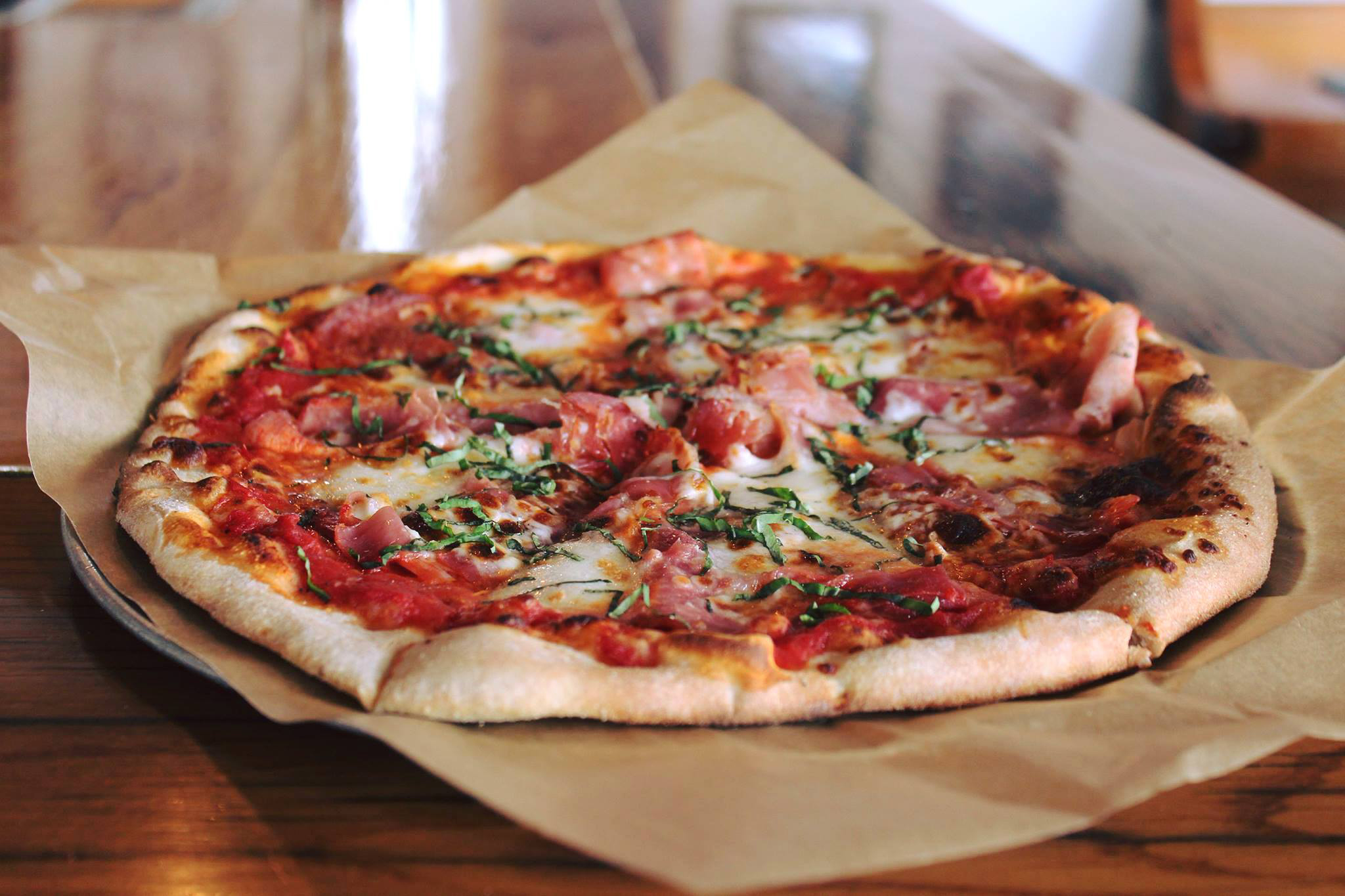 Harmony Brewing wood-fired pizza
