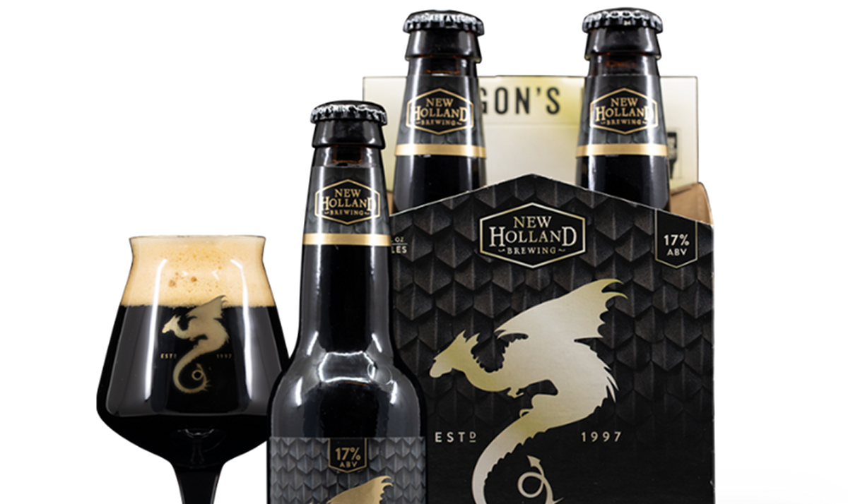 New Holland Brewing Dragon's Milk Triple Mash beer bottles an glass