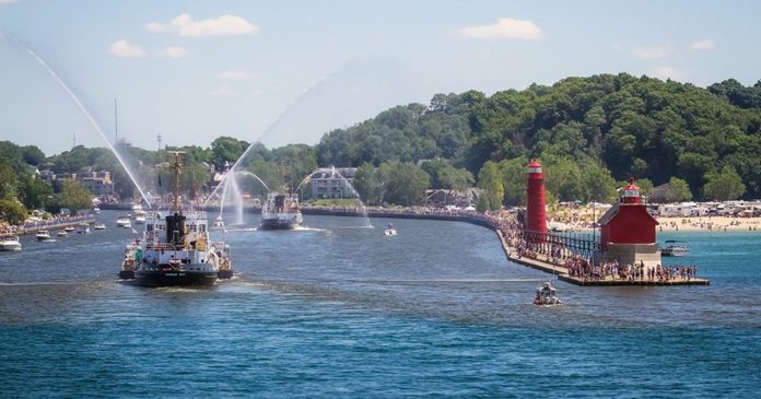 Grand Haven Coast Guard Festival ships pier