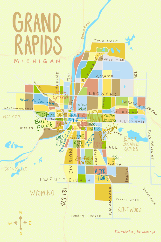 Grand Rapids Neighborhoods Map Shari Demetria   GR Map 