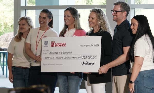 Dale Earnhardt Jr. and partners collect food together